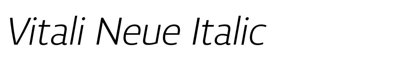 Vitali Neue Italic